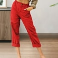 thumbnail image 3 of Pantalon Décontracté en Lin de Coton Respirant pour Femmes (Noir S), 3 of 9