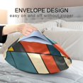 thumbnail image 4 of Yayeee Pillowcase King Size Set of 2 Satin Wrinkle Resistant Pillow Case, Red Geometric, 4 of 8