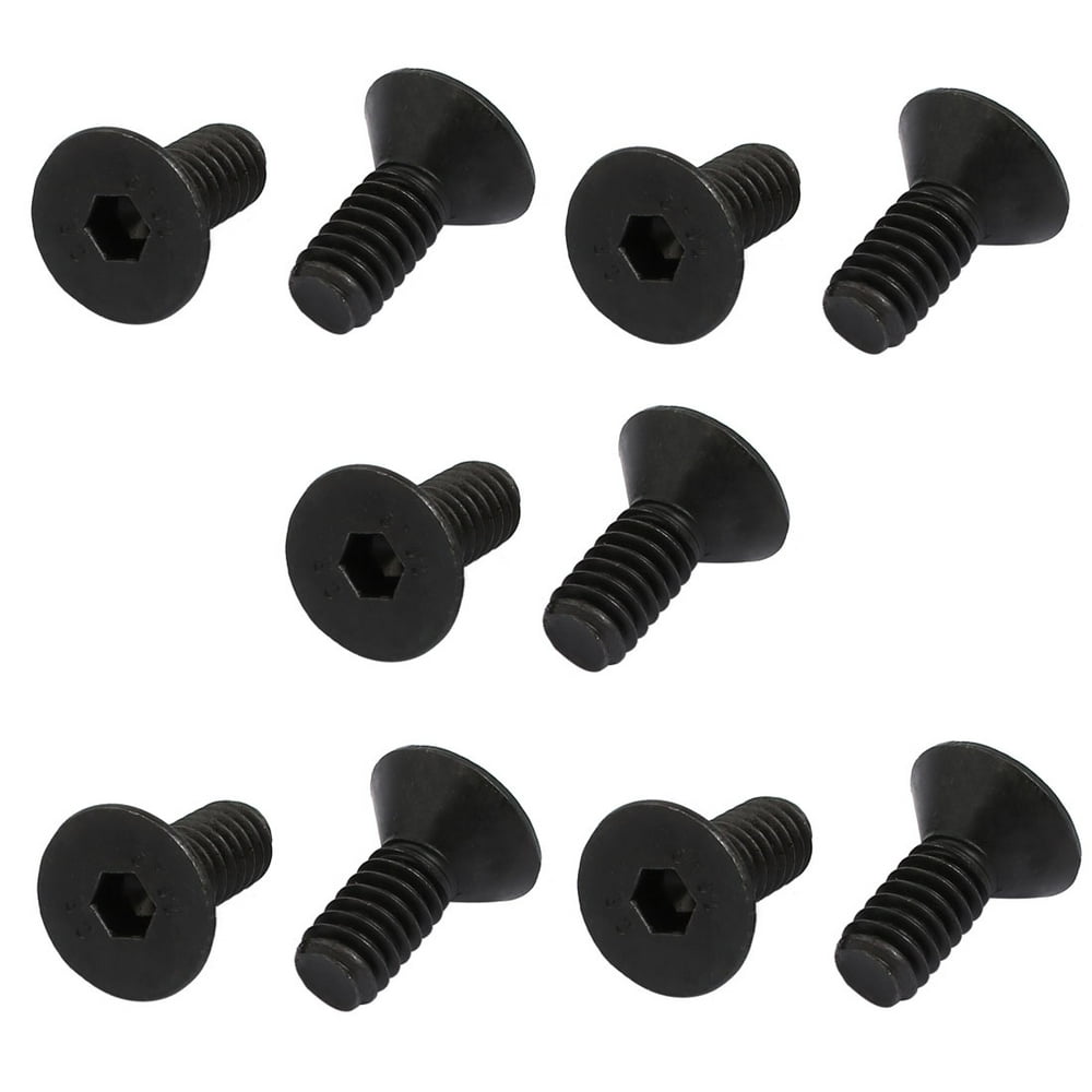 Uxcell 1/420 x 5/8" Alloy Steel Flat Head Hex Socket Cap Screw 10pcs