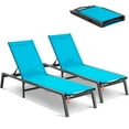 thumbnail image 1 of VEVOR Chaise Lounge Chair Outdoor Patio Lounge Chair Adjustable 5-Position 2 pcs, 1 of 9