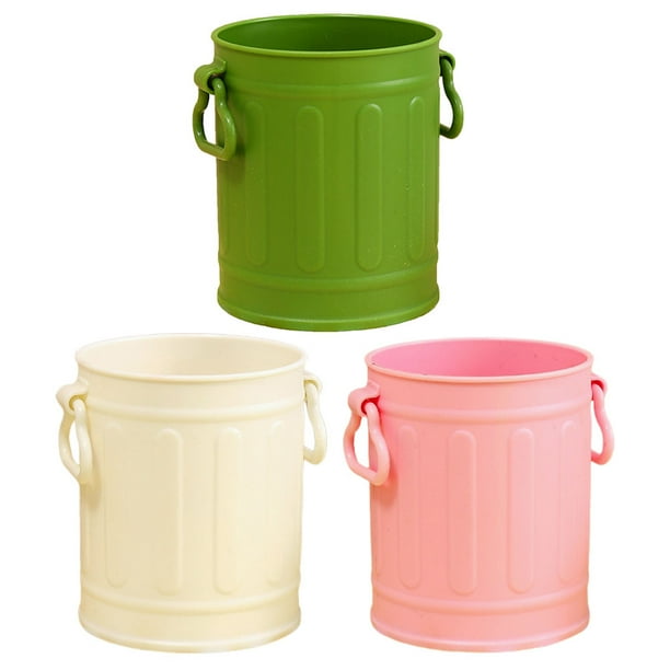 GOOHOCHY Contenedor de 3 piezas para lápices, porta brochas de maquillaje, portavasos de escritorio, porta bolígrafos, organizador de brochas de maquillaje