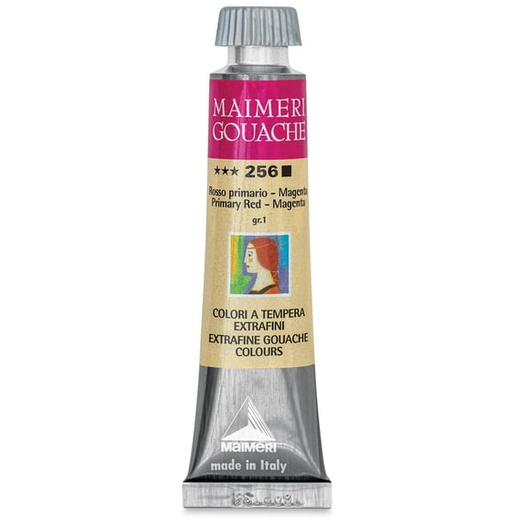 Maimeri Artist Gouache - Primary Red - Magenta, 20 ml tube