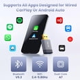 thumbnail image 3 of Mini adaptador inalámbrico CarPlay para Apple (2025 actualizado), adaptador inalámbrico 2 en 1 CarPlay y Android Auto, sin latencia, diseño compacto, conectividad perfecta para el automóvil, mejor nav, 3 of 5