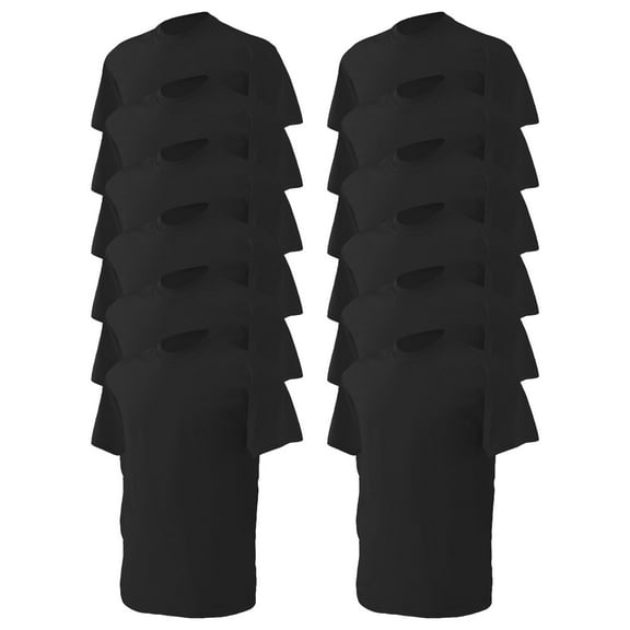 Gildan Mens Heavy Cotton T-Shirt , L, Black (Pack of 12) 12 Black