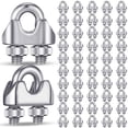 thumbnail image 1 of 50 Abrazaderas de Clip para Cable de Acero Inoxidable M3 de 1/8 Pulgadas, Abrazadera de Cable de Acero Inoxidable 304, Abrazadera para Cable de Alambre, 1 of 6