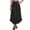 Black_002, variant on Women's Linen Palazzo Pants with Smocked Elastic Waist Flowy Wide-Leg Design and Elegant Ruffle Hem Detail for Casual Wear Black S