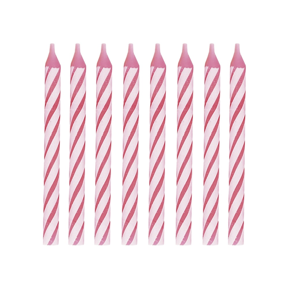 Pink Birthday Candles, 2.5in, 24ct