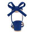 thumbnail image 3 of BLISSFUL STEP Women's Open Toe Back Ankle Tie Chunky Heel Sandals, 3 of 7