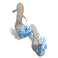 thumbnail image 3 of XYD Women Open Square Toe Colorful Butterfly Slide Sandals Slip on Mid Thin Heel Mules Chic Summer Beach Shoes Size 15.5 Blue, 3 of 4