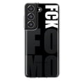 thumbnail image 1 of MUNDAZE Samsung Galaxy S21 FE Shockproof Clear Hybrid Protective Phone Case Black Clear Funny Text Quote Fckfomo Cover, 1 of 5