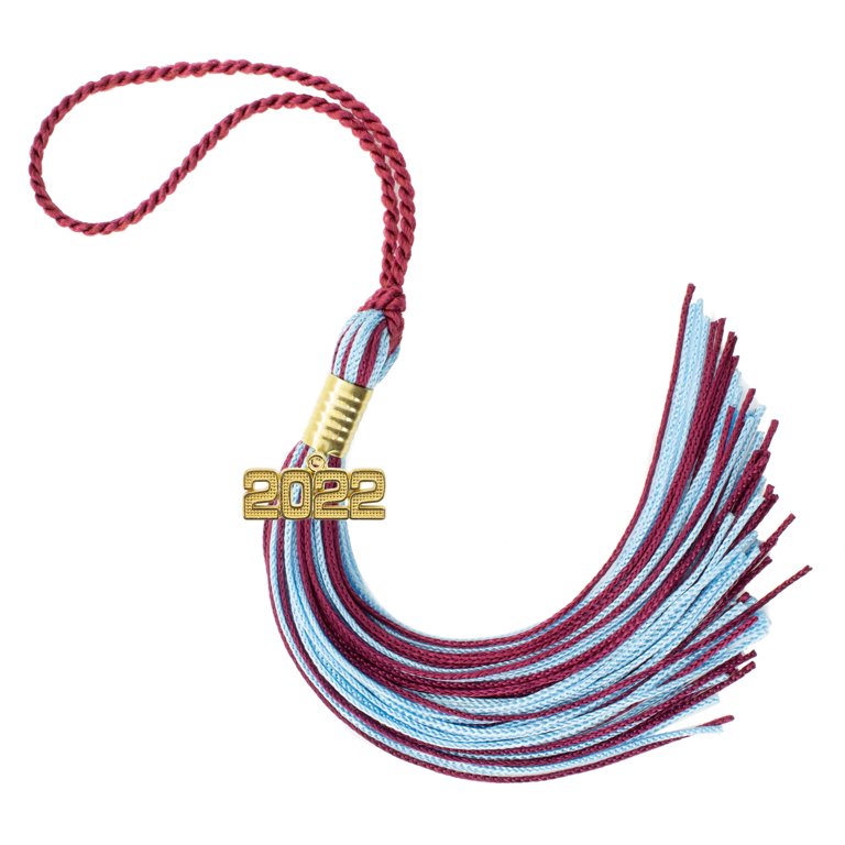 2022 Maroon / Ltblue Graduation Tassel - Every School Color Available -  Made In Usa