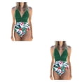 thumbnail image 3 of Soidarity Traje de baño de mujer Traje de baño de moda Traje de baño de moda Verde + Flor blanca M Type1 NO1 Soidarity CBP218378, 3 of 6