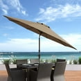 thumbnail image 4 of CorLiving 10ft Wind Resistant Tilting Patio Umbrella with Aluminum & Steel Frame & Round Base, 4 of 7