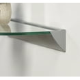 thumbnail image 5 of Wallscapes Essentials Half Round Clear Glass Floating Shelf Kit 12" Wide x 8" Deep, 5 of 5