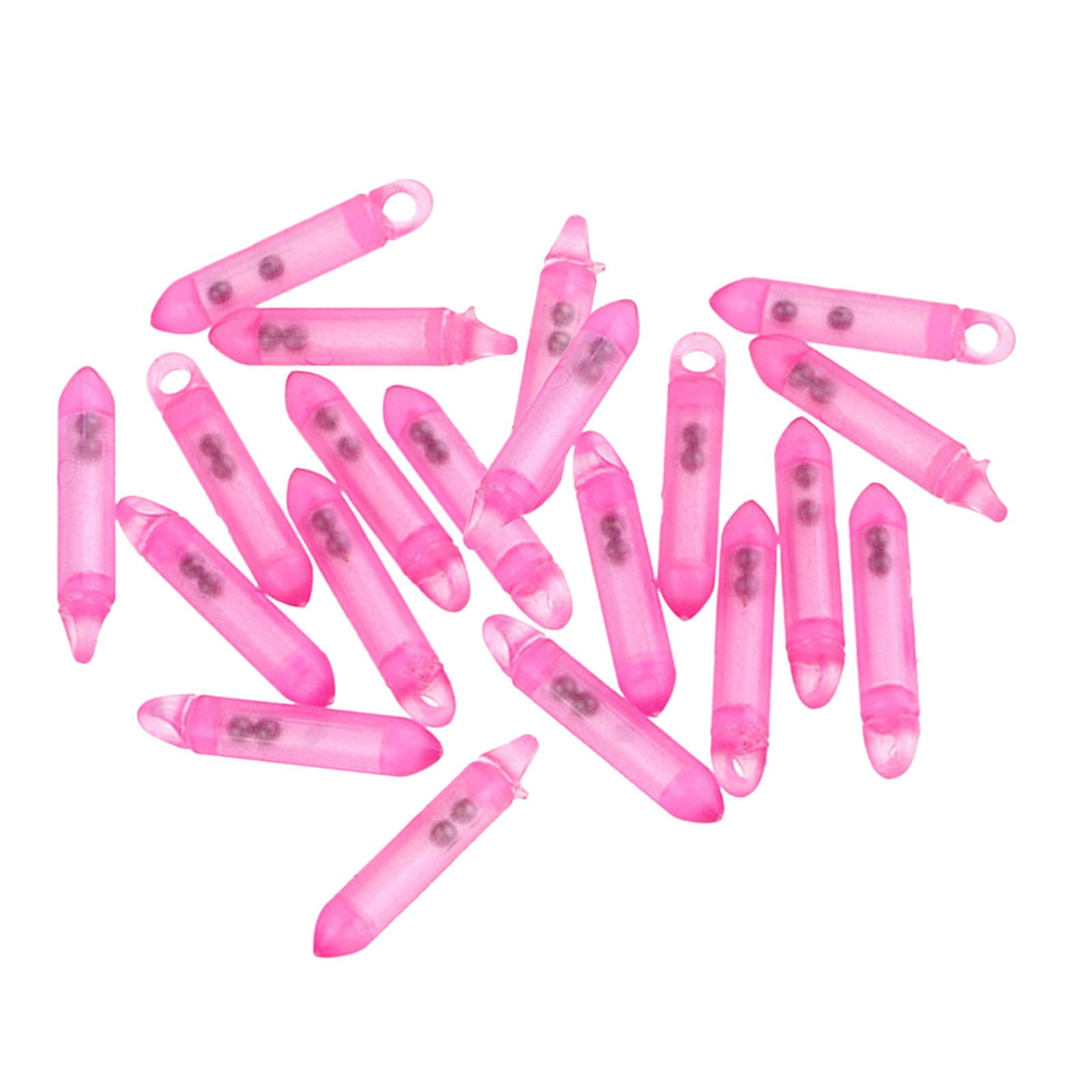 Nishiyuenyi 20 Pieces Fishing Rattles Fishing Rattle Bells Soft Tube Metal Ball Rattles with Pink