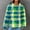 D-Green, variant on Lovskoo Women's Drawstring Sweatshirt Plaid Printed Long Sleeve Hooded Pullover Tops with Pockets Mint Green