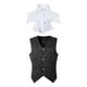 thumbnail image 1 of Disfraz medieval para hombre Chaleco corto vintage para hombre Disfraz de Halloween con cuello falso Pompotops  oipoqjl38225, 1 of 9
