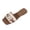 .Brown, variant on Agkizg Womens Indoor Outdoor Slides, Beach Walking Sandals, Squares Toe Metal Decorative Slide Sandals Breathable Comfortable Plus Size Open Toe Summer Beach Casual Slippers