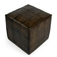 thumbnail image 4 of Beaumont Lane Dark Brown Leather Ottoman, 4 of 8