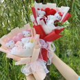 thumbnail image 2 of Cartoon Hellokitty Cat With Artificial Flowers Plush Doll Toy bridal bouquet Flower Bouquet Valentine Christmas Graduation Gifts, 2 of 5