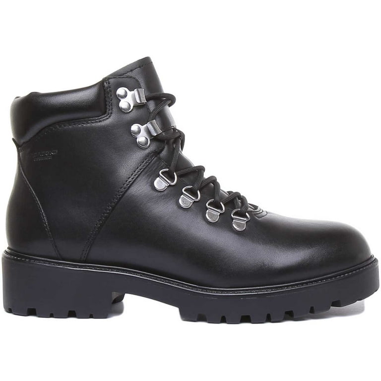 Vagabond Women's Leather Lace Up Hiking Ankle Boot In Black Size 6 - Walmart.com