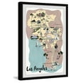 thumbnail image 2 of Marmont Hill Illustrated Map of Los Angeles II Framed Wall Art, 12" x 18", 2 of 6