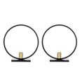 thumbnail image 1 of 2 Pieces Square Base Candle Holder for Dining Table Living Room, 1 of 5