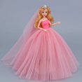 thumbnail image 4 of Muñeca Barbie, 5 uds., vestido colorido, vestido de novia grande, vestido esponjoso, falda, conjunto de juguetes para niña, 4 of 5