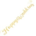 thumbnail image 1 of HAMPPLIES Wedding Reception Props Happy Wedding Banner Mirror Paper 1 Set for Couples Enjoying Together, 1 of 7