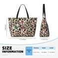 thumbnail image 4 of Daiia Leopard Dots Beach Travel Bag - Water-Resistant Beach Bag, Lightweight Tote with 7 Pockets for Women and Men - Gym,Pool,Camping,Reusable Grocery Bag, 4 of 7