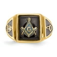 thumbnail image 4 of Solid 14k Yellow Gold Men's masonic Ring Band with CZ Cubic Zirconia Size 10.5, 4 of 6