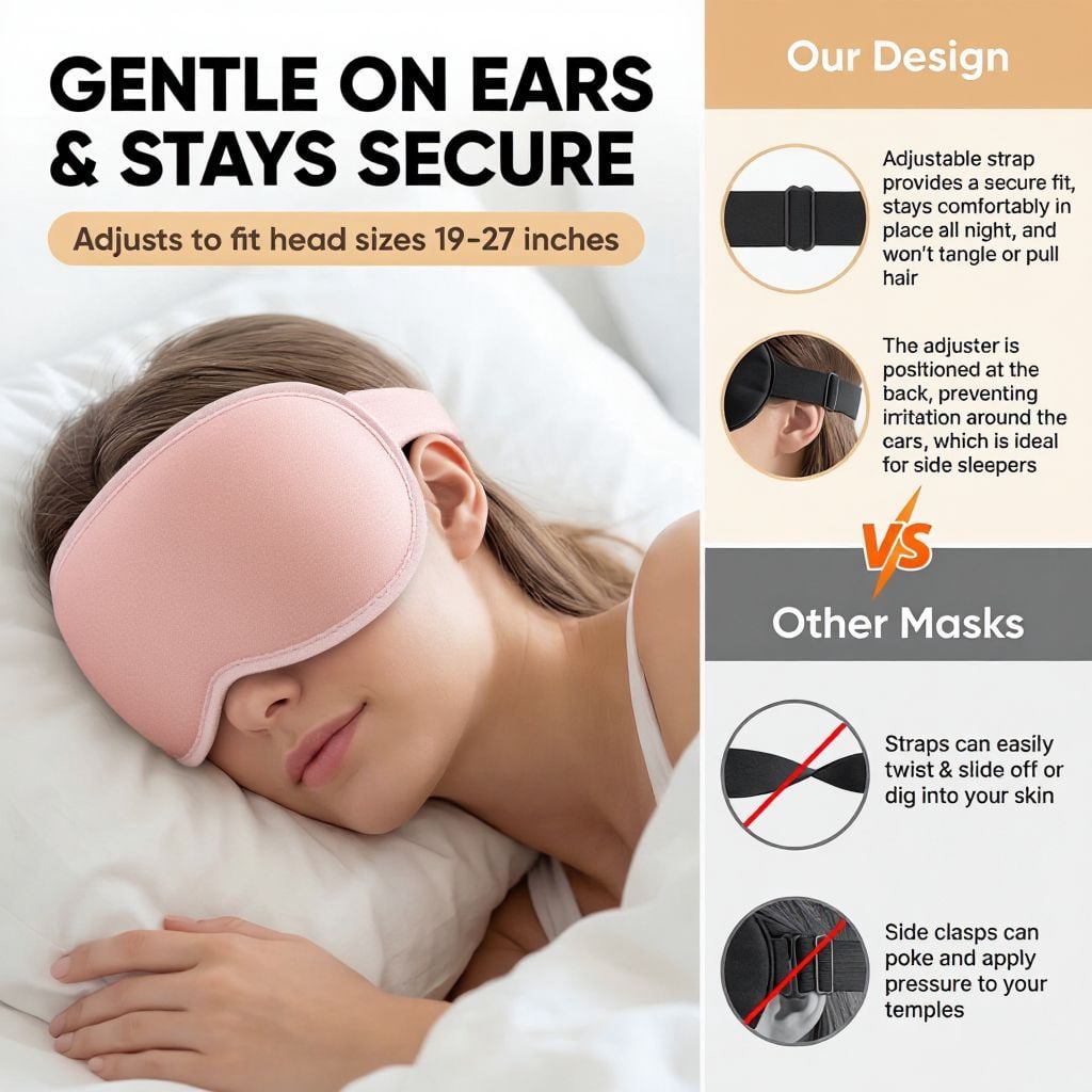 FACEMOON 2 Pack Adult Weighted Sleep Mask – Memory Foam Comfort | 99% Light Blocking Zero Pressure | Lash Extension Safe for Travel