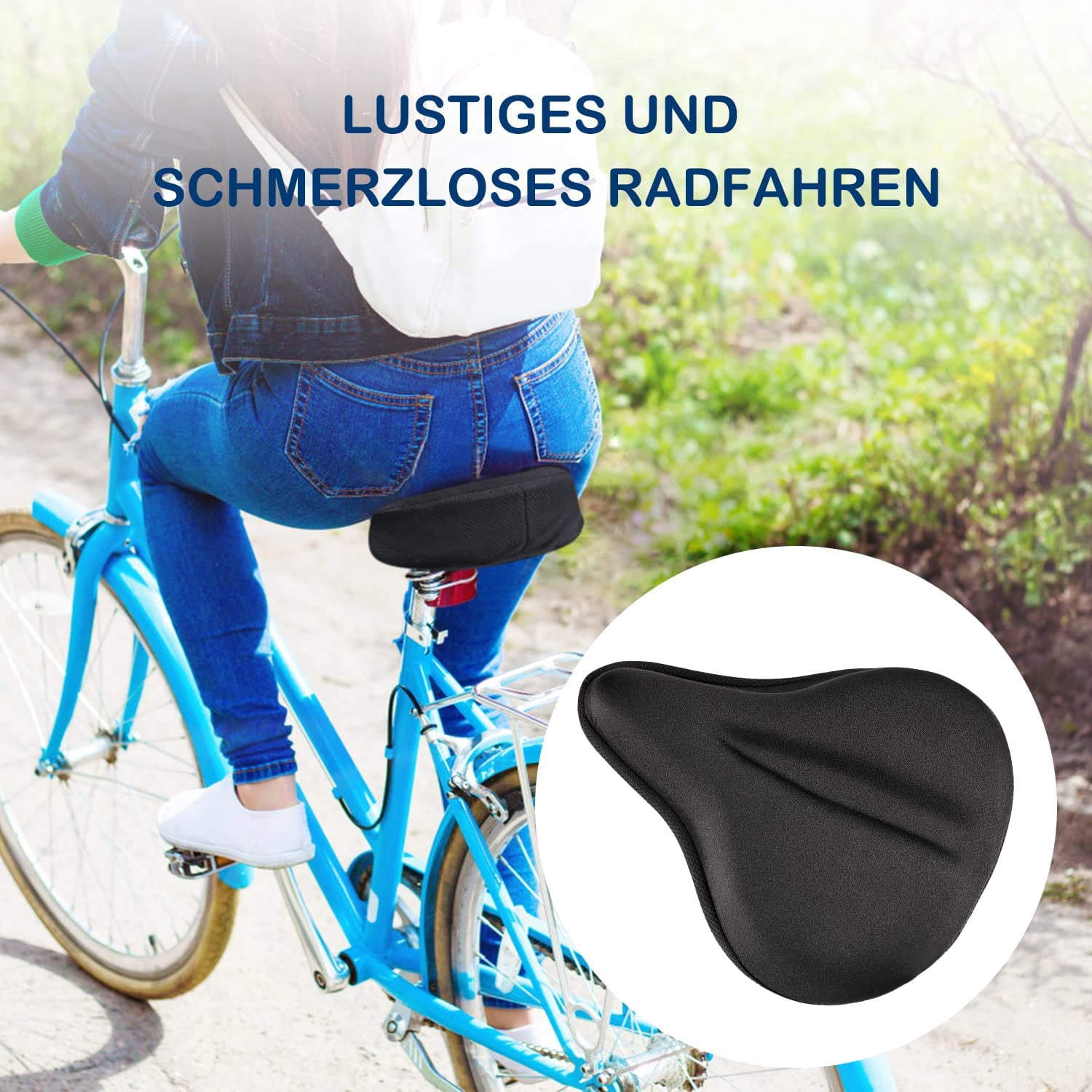 HOUSON Housse de selle en EVA pour vélo – Coussin de protection en gel pour vélo de route VTT 26 cm x 16 cm