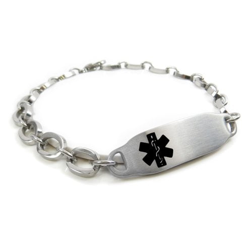 MyIDDr Engraved Celiac Disease Alert Oval Link Medical