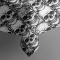 thumbnail image 5 of Black White Skull Stack Pattern Square Tablecloth,Waterproof Square Table Cover,Wipeable Spillproof Washable Table Cover for Home Kitchen Party Decor 42"X42"(107x107cm), 5 of 6