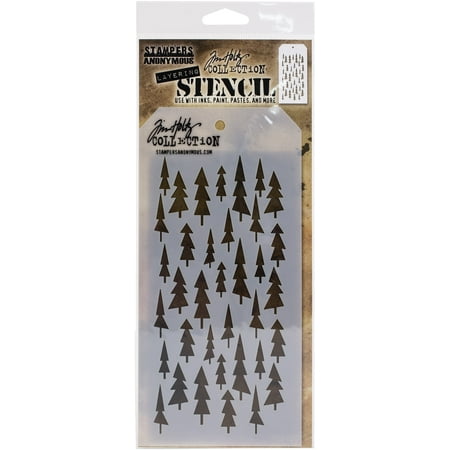 UPC: 0787790625018 | Tim Holtz Layered Stencil 4.125 X8.5 -Tree Lot