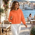thumbnail image 6 of DORKASM Hoodies for Women Long Sleeve Drawstring Fashion Crop Tops Crew Neck Lightweight 2026 Travel Sweatshirt Fall Winter Slim Fit Lounge Hoodies Orange M, 6 of 8