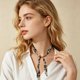 thumbnail image 4 of Ofertas Únicas 1 Pcs Collarbone Necklace Leopardo Impresión Beige Marrón, 4 of 5