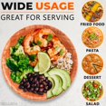 thumbnail image 4 of Juego de 6 ensaladeras de madera – Cuencos decorativos para cocina, cuencos grandes para servir para entretener, pequeños cuencos para aperitivos, sopa, frutero de 8 pulgadas para mostrador de cocina,, 4 of 5