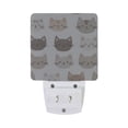 thumbnail image 5 of Yayeee LED Night Light for The Home Plug in With Light Sensors 2 Pack, Light Gray Cat Pattern, 5 of 6