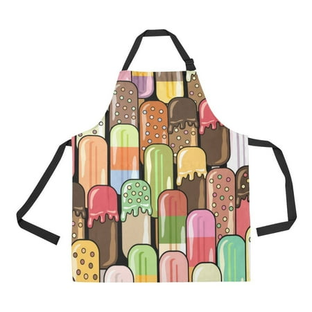 

ASHLEIGH Aprons Ice Cream Apron Women Men Aprons With Two Pockets For Kitchen BBQ Cleaning