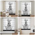 thumbnail image 6 of Vintage Grey Yak Sheer Curtains 45 Inches Long, Bathtub Farmhouse Retro Art Light Filering Curtains, Breathable Simi Curtain Privacy Drapes for Kitchen Bathroom Lightweight Small Window Treatment, 6 of 9