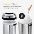 thumbnail image 2 of simplehuman 60 Liter / 16 Gallon Bullet Open Top Trash Can, Commercial Grade Heavy Gauge, Brushed Stainless Steel, 2 of 7