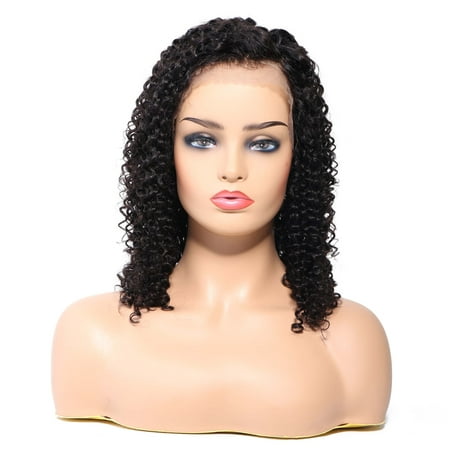 Weave Lace - Unice Bettyou Lace Front Human Hair Wigs Brazilian Deep Wave Wig Pre Plucked Lace Wig With Baby Hair 130% Remy Hair, 16