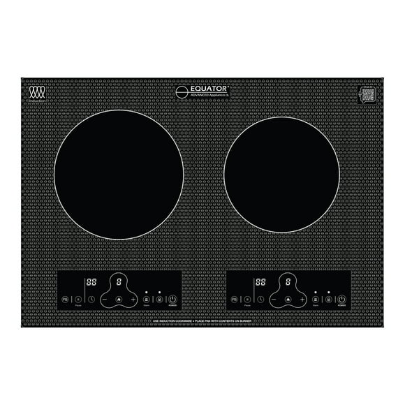 Equator 20" Built-In/Freestanding 2 Burner HORIZONTAL Induction Cooktop 110V