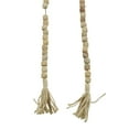 thumbnail image 4 of DecMode Brown Wood Bohemian Garland Décor with Geometric Bead Details and Cream Cotton Tassel, 81"L, 4 of 7