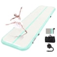 thumbnail image 3 of Fiziti Inflatable Air Gymnastics Mat Tumbling Mats，4 inches Thickness Track Training Mat for Home Use/Training/Cheerleading/Yoga/Water with Pump(mint green,20ft), 3 of 9