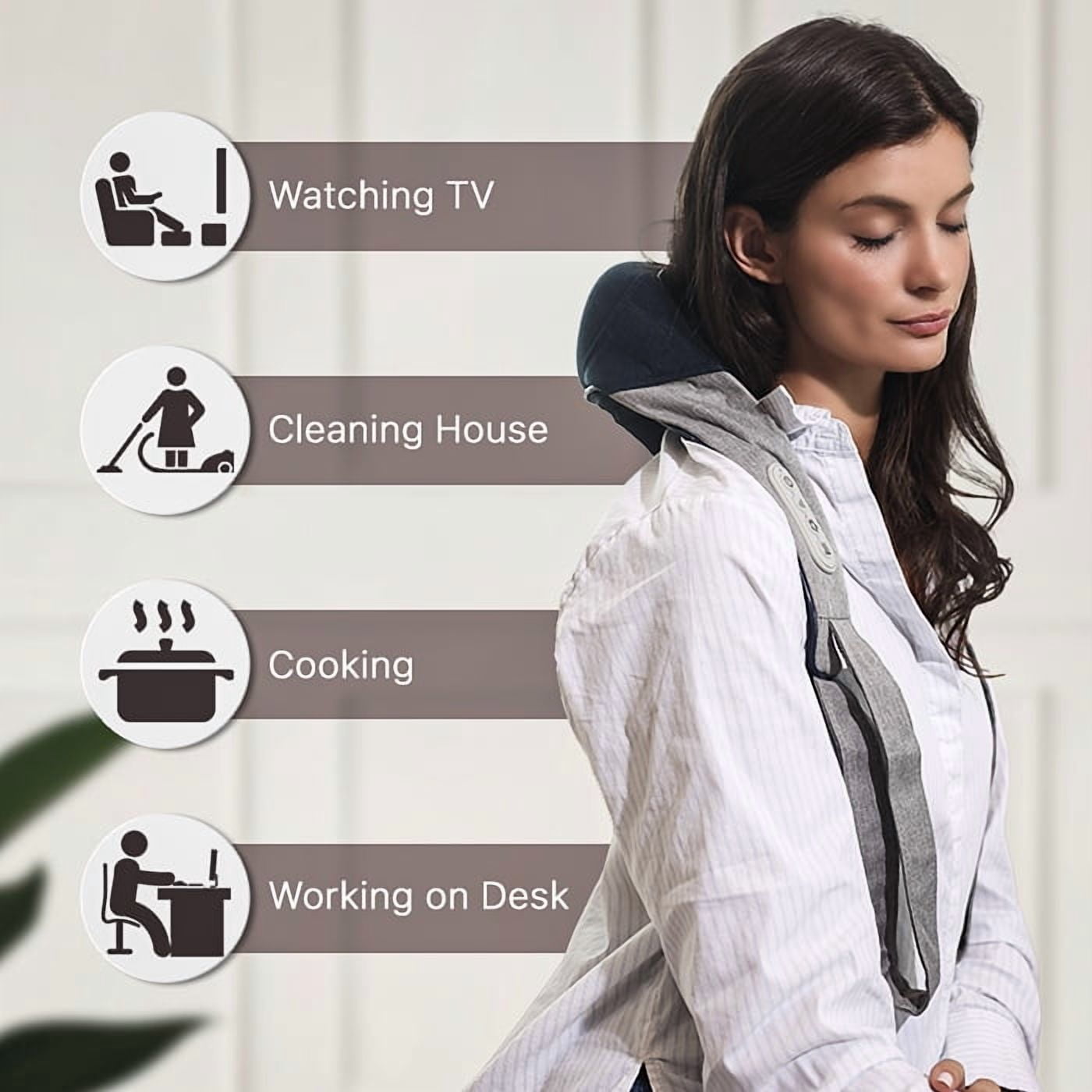 Miko Shiatsu Neck and Back Massager with Heat, Hands-Free and App Controlled