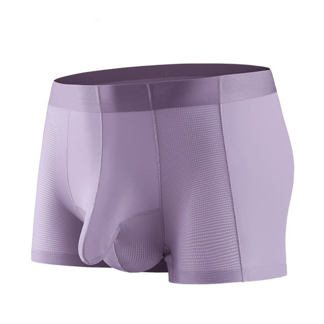 B91xZ Boxeurs Respirants pour Hommes Boxeurs en Maille avec Poche, Violet m