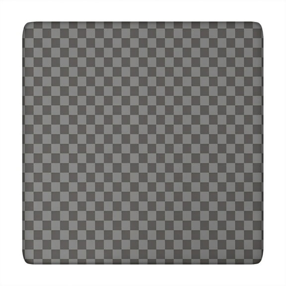 Gray and Black Checkerboard Pattern Square Fitted Tablecloth with Elastic Edge,Square Table Cover,Washable Elastic Table Cover for Home Kitchen Party Decor 34"x34"